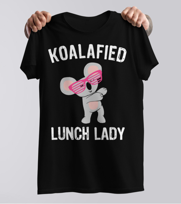 Koalafied Lunch Lady Funny Dabbing Koala With Sunglasses T-Shirt