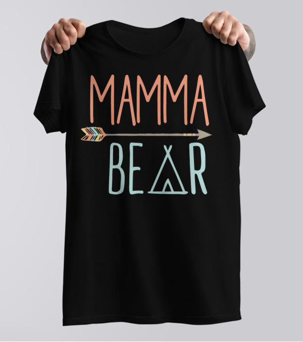 Mamma Bear Arrow Teepee T-Shirt