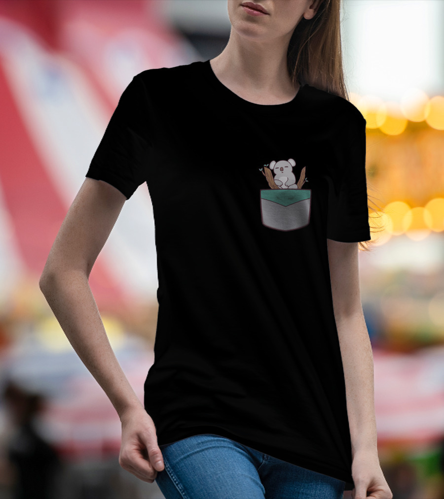 Koala Bear Cute Animal Pocket T-Shirt