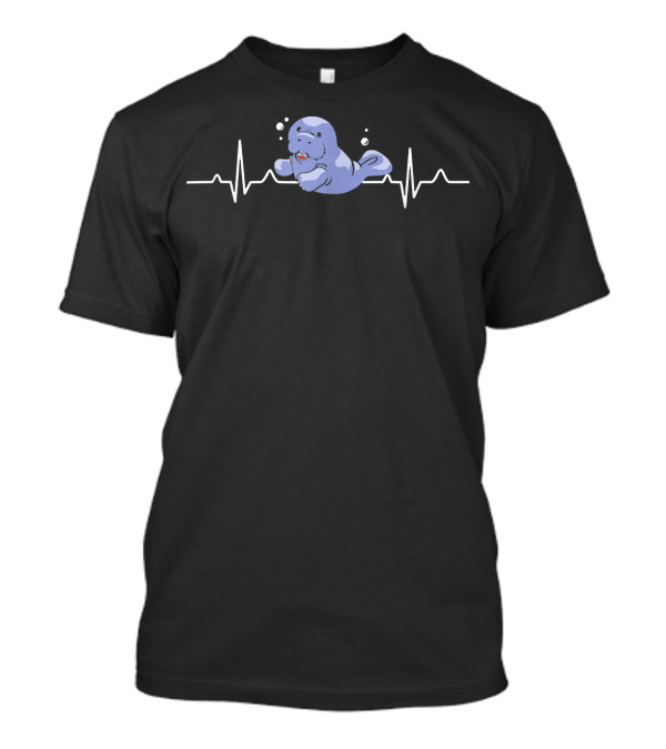 Cute Manatee Heartbeat Love T-Shirt