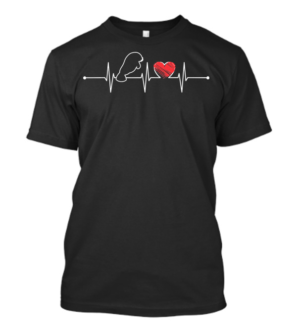 Manatee Heartbeat Animal Lover Love T-Shirt