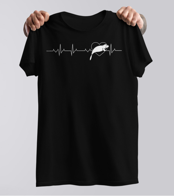 Heartbeat Manatee Lover T-Shirt