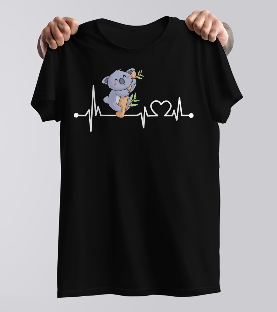 Koala Heartbeat Funny Love Animal Cute Eucalyptus T-Shirt