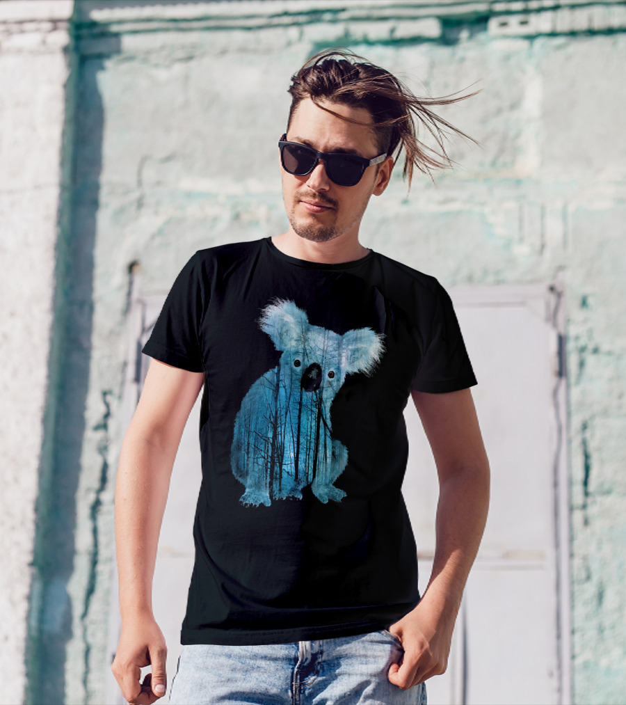 Misty Forest Cute Koala Bear T-Shirt