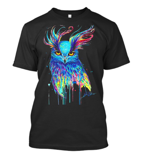 Owl Lover Rainbow Ornit Vibrant Colorful Owl T-Shirt