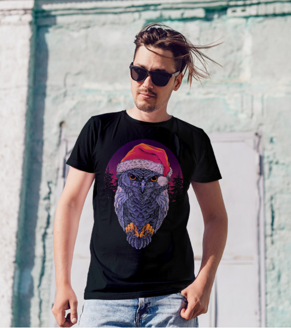 Owl Santa Christmas Holiday Best T-Shirt