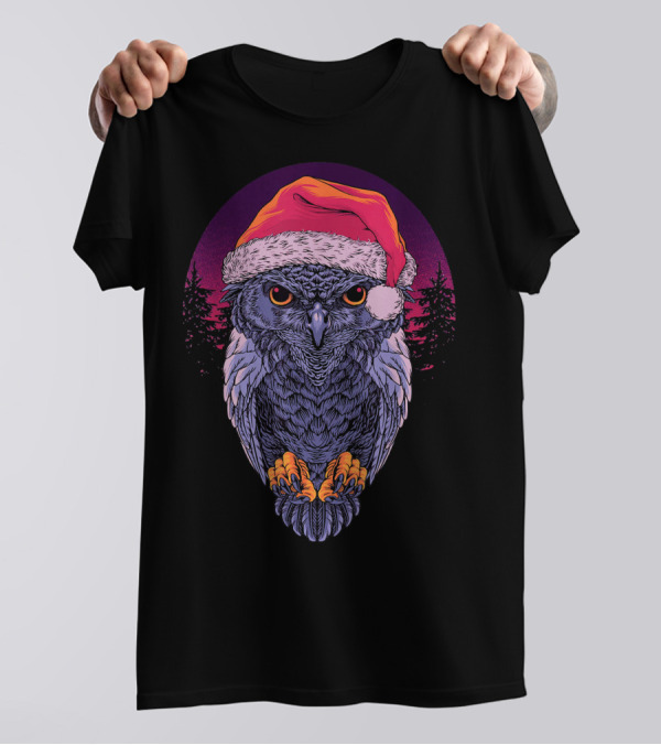Owl Santa Christmas Holiday Best T-Shirt