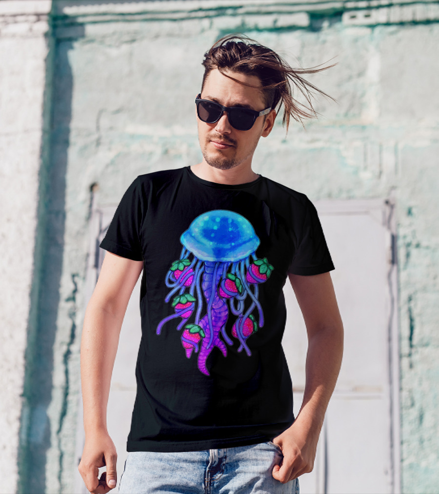 Pastel Gothic Strawberry Jellyfish Monster T-Shirt