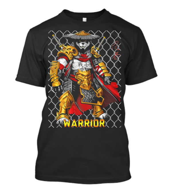 PANDA Warrior Samurai Cage Fight Armor T-Shirt