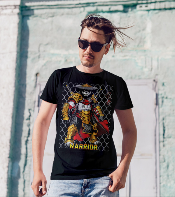 PANDA Warrior Samurai Cage Fight Armor T-Shirt