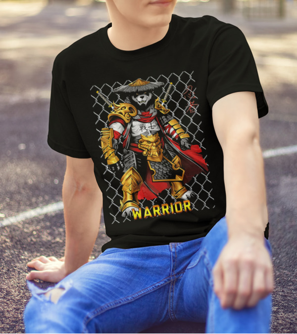 PANDA Warrior Samurai Cage Fight Armor T-Shirt