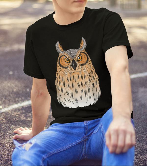 Owl Lovers Women Men Kids Great Horned Owl T-Shirt