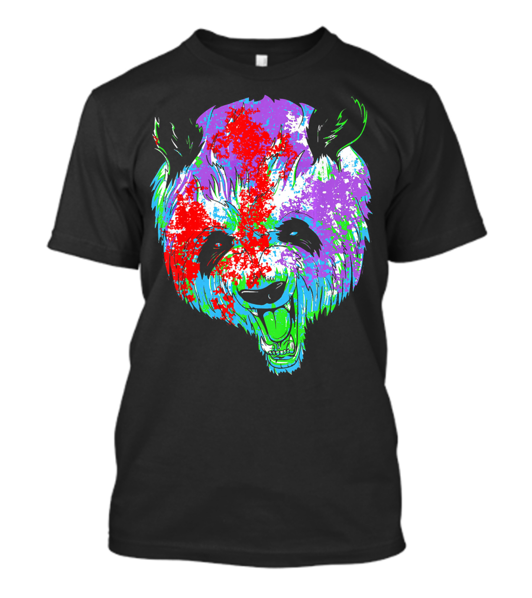 Panda Lover Vibrant Colors Funny Panda T-Shirt