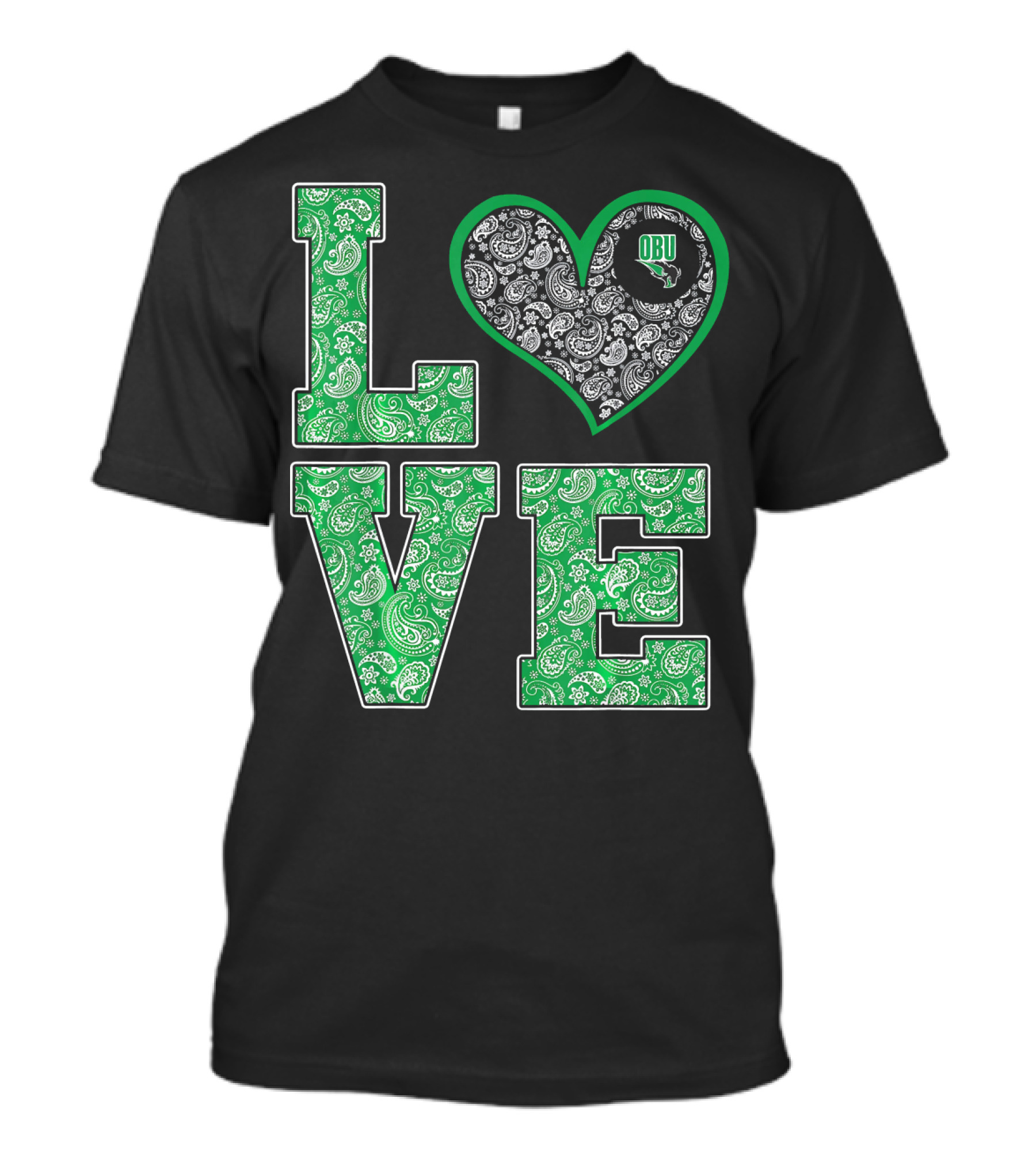 OBU Bison Paisley LOVE Heart T-Shirt