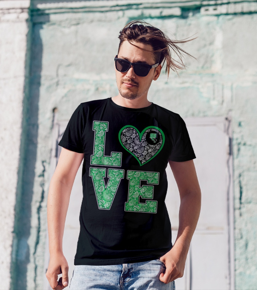 OBU Bison Paisley LOVE Heart T-Shirt