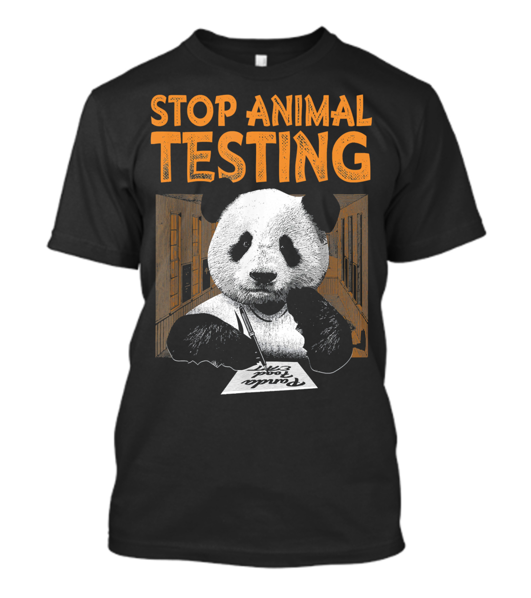 STOP ANIMAL TESTING Panda Protest T-Shirt
