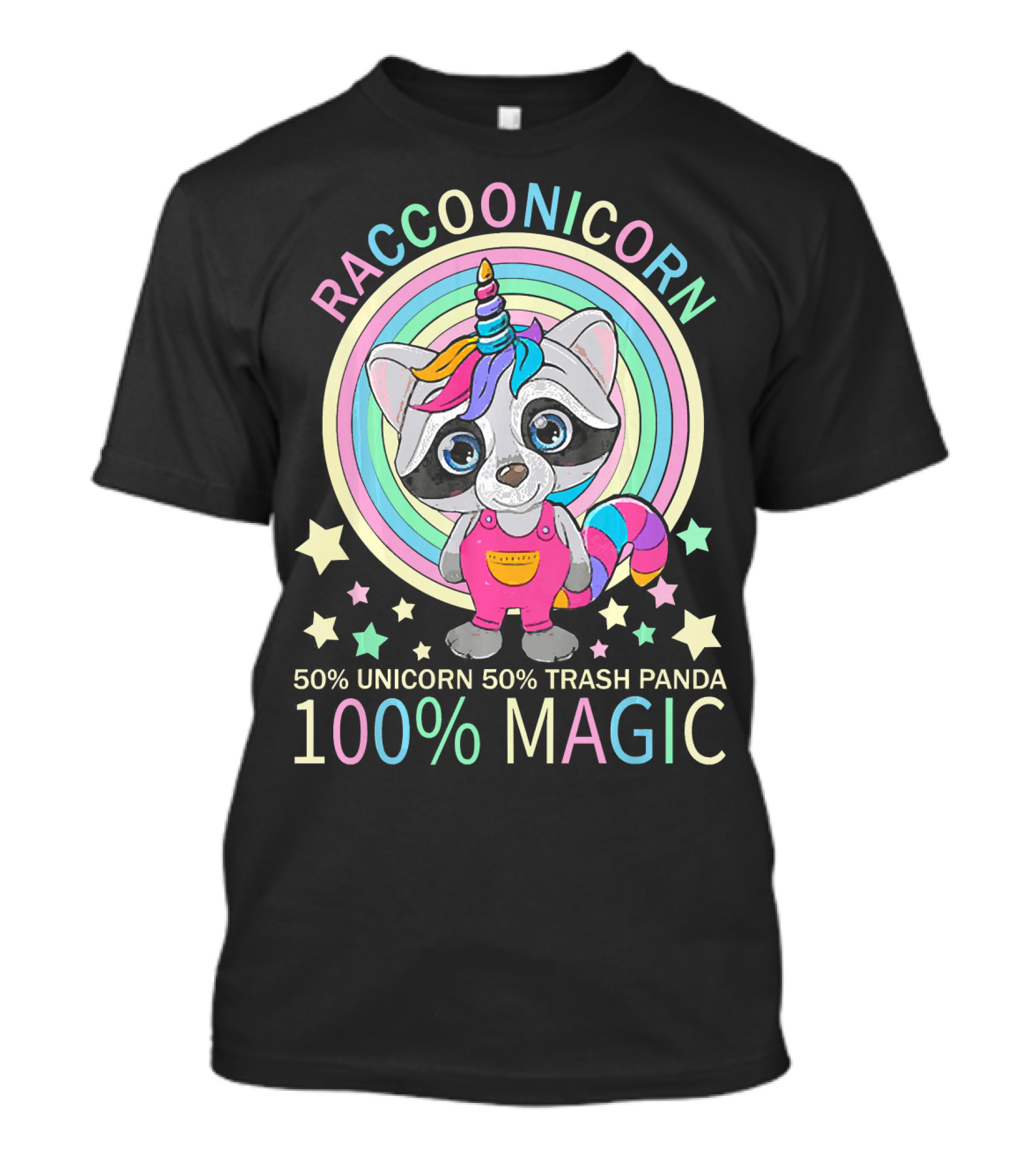 Raccoonicorn 100% Magic 50% Unicorn 50% Trash Panda T-Shirt