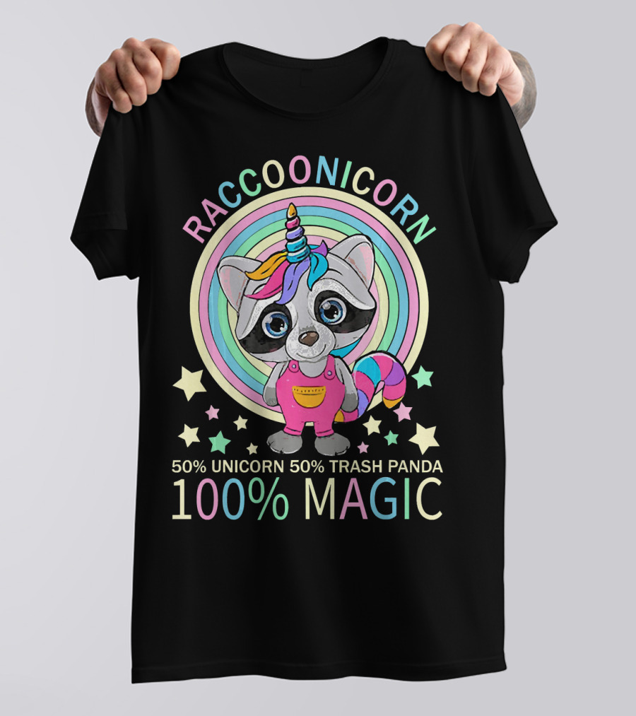 Raccoonicorn 100% Magic 50% Unicorn 50% Trash Panda T-Shirt