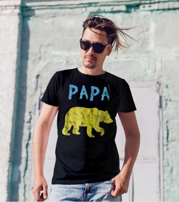 Papa Bear Funny Cute Matching Fath T-Shirt