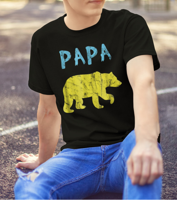 Papa Bear Funny Cute Matching Fath T-Shirt