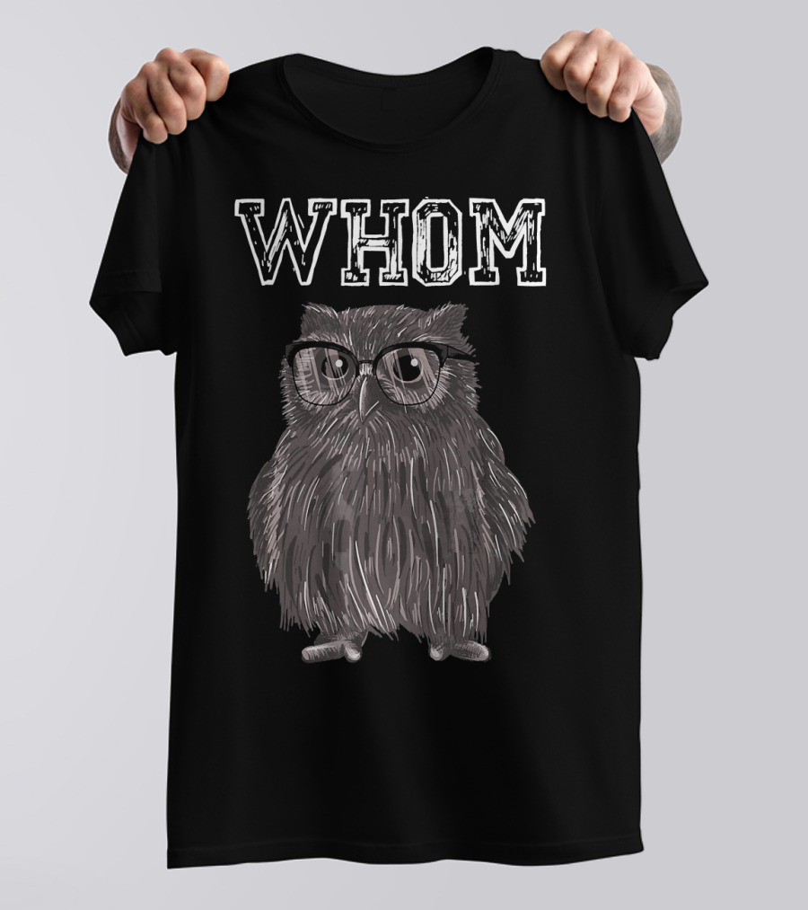 WHOM Owl With Glasses Hoot Nocturnal T-Shirt
