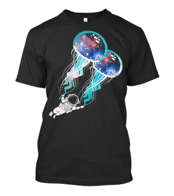 Galaxy-Filled Jellyfish And Outer Space Astronaut Adventure T-Shirt
