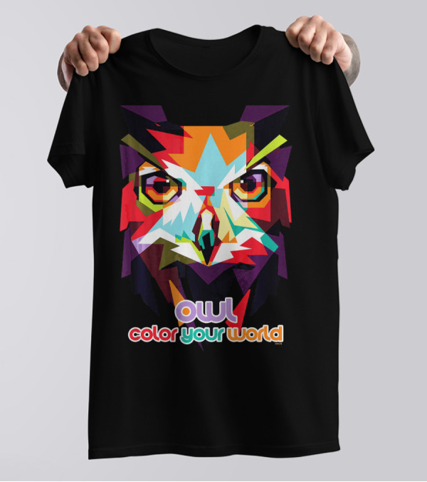 Owl Color Your World Colorful Owl T-Shirt