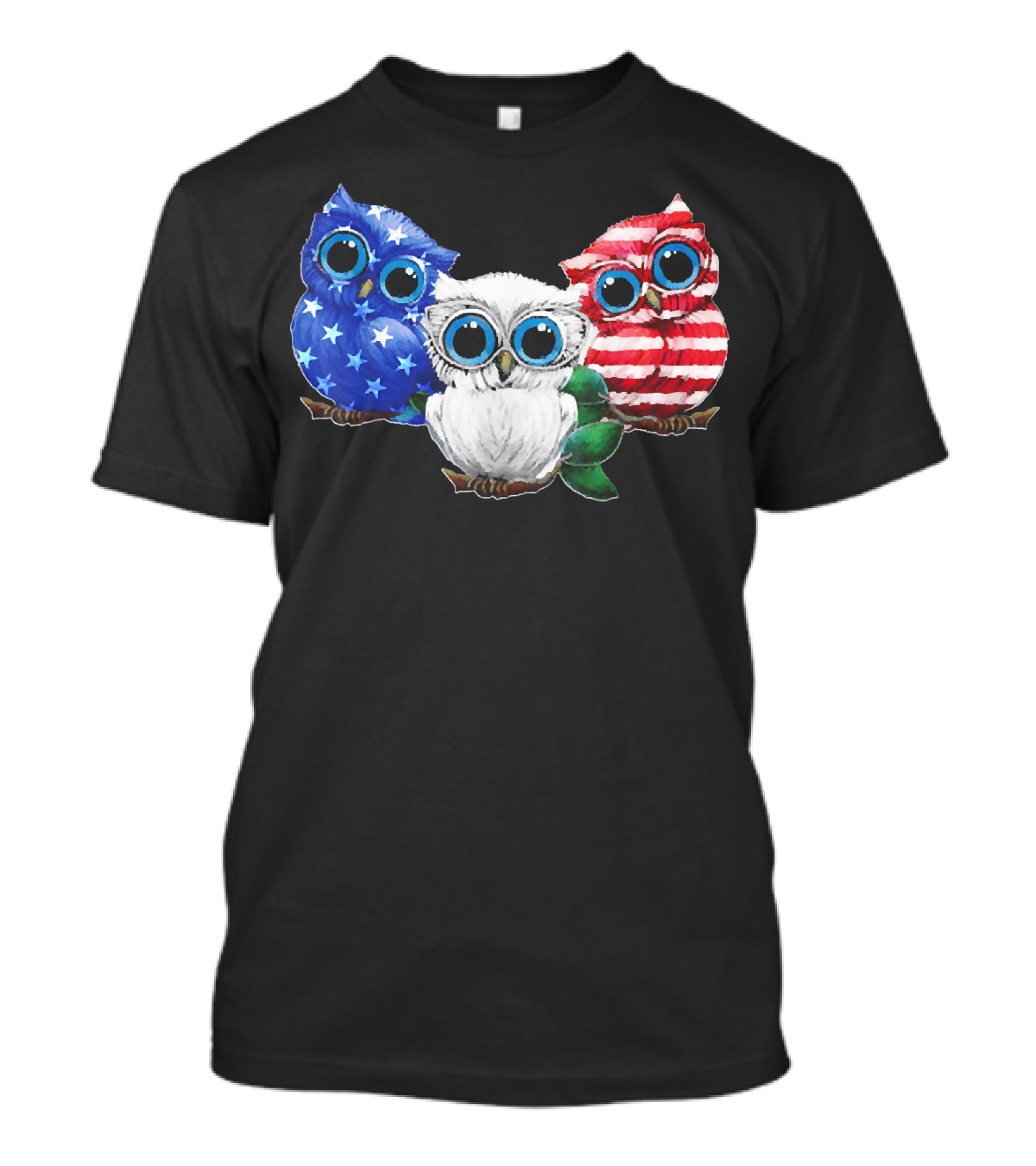 Owl American Flag Patriotic 4th Of July T-Shirt
