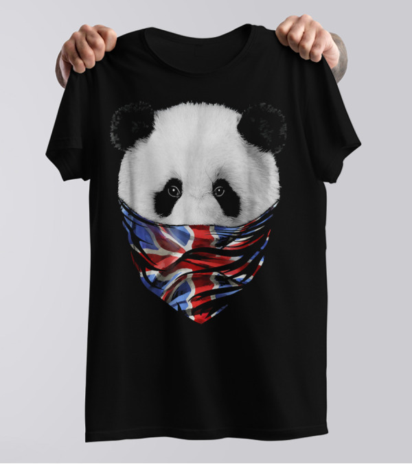 Patriot Giant Panda Union Jack Bandana T-Shirt