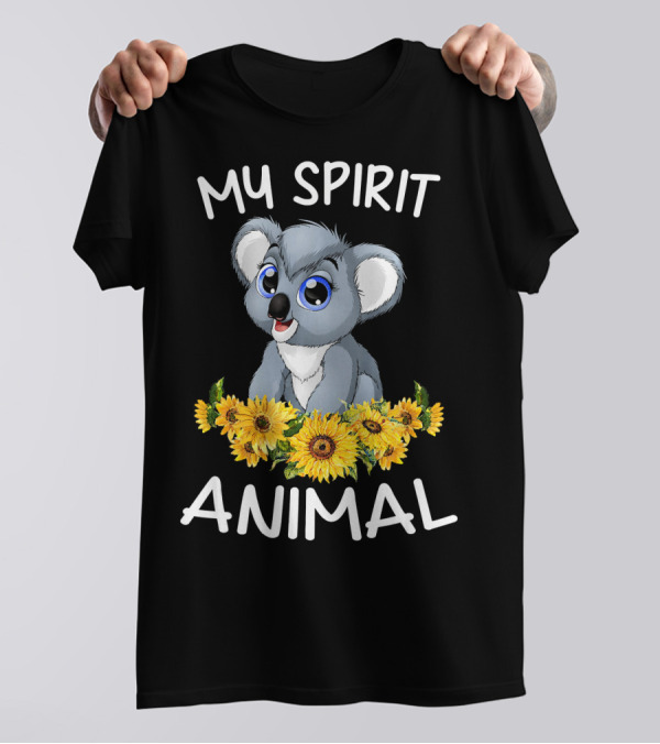 My Spirit Animal Koala With Sunflowers T-Shirt