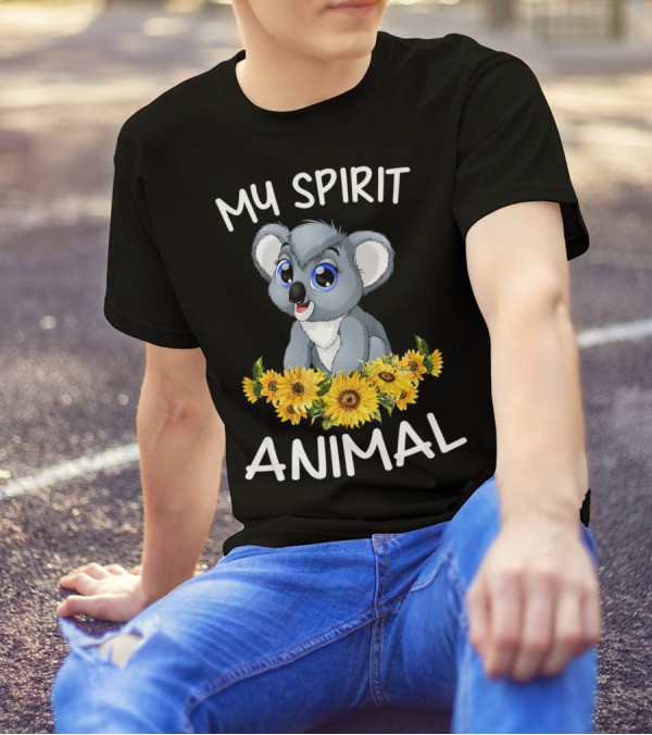 My Spirit Animal Koala With Sunflowers T-Shirt