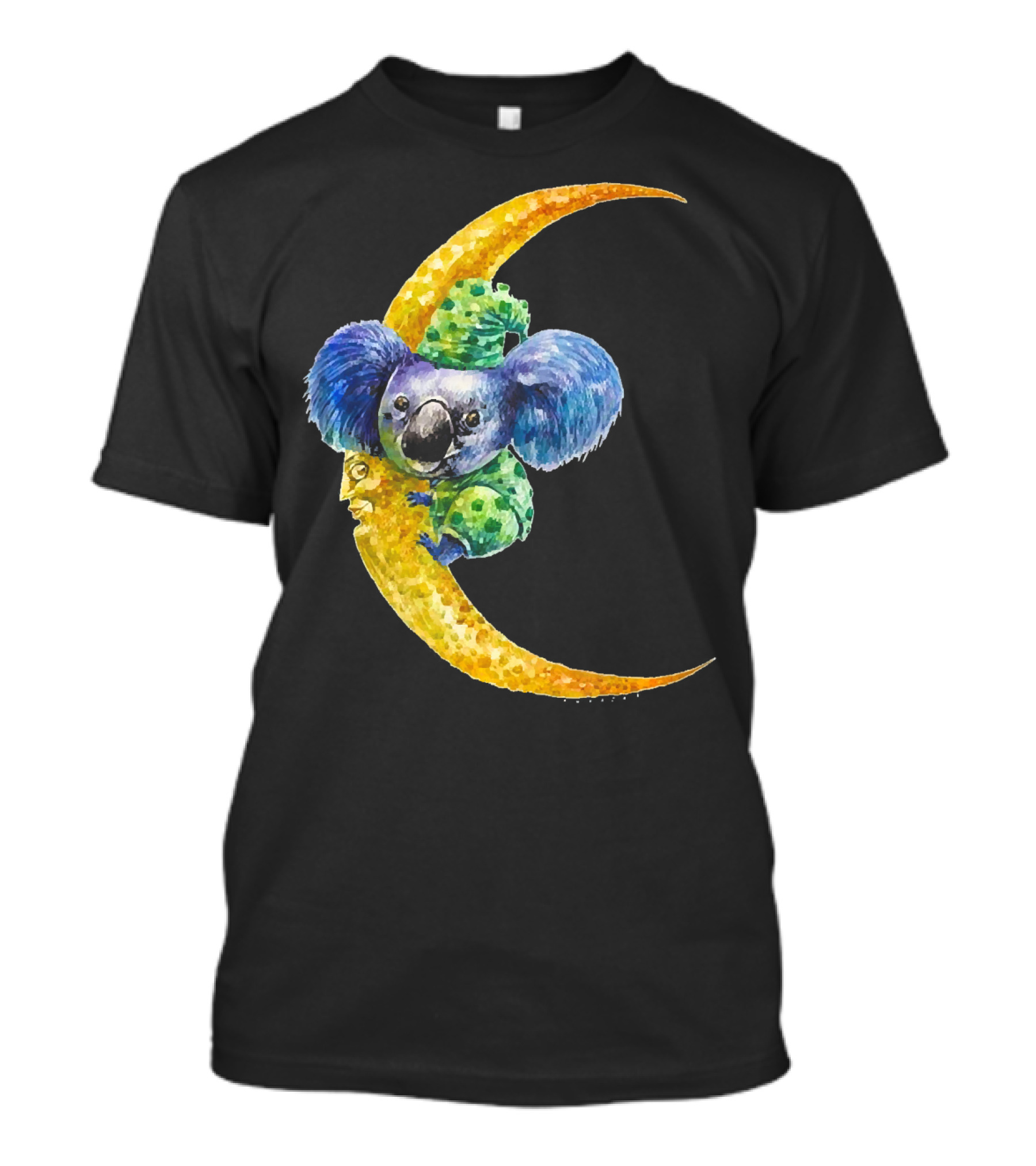 Moon Koala Crescent Moon Tees Cas T-Shirt