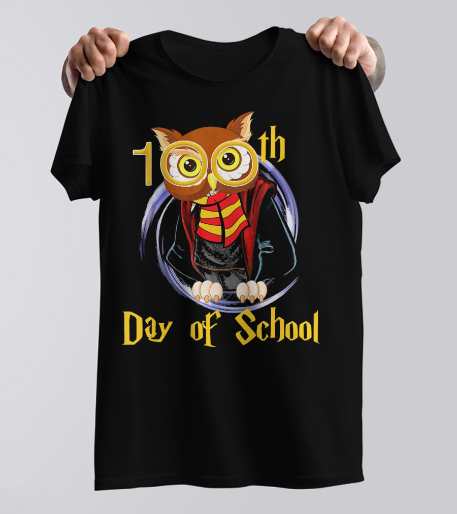 100th Day Of School Owl Outfit Wizard T-Shirt