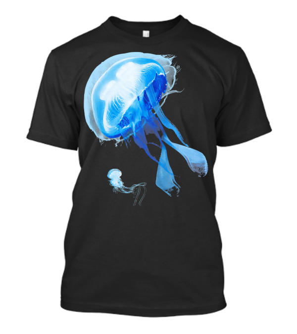 Ocean Blue Jellyfish Elegance In Motion T-Shirt
