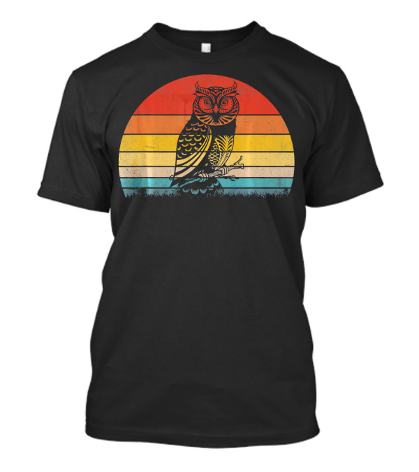 OWL Vintage Sunset Aesthetic For Adults T-Shirt