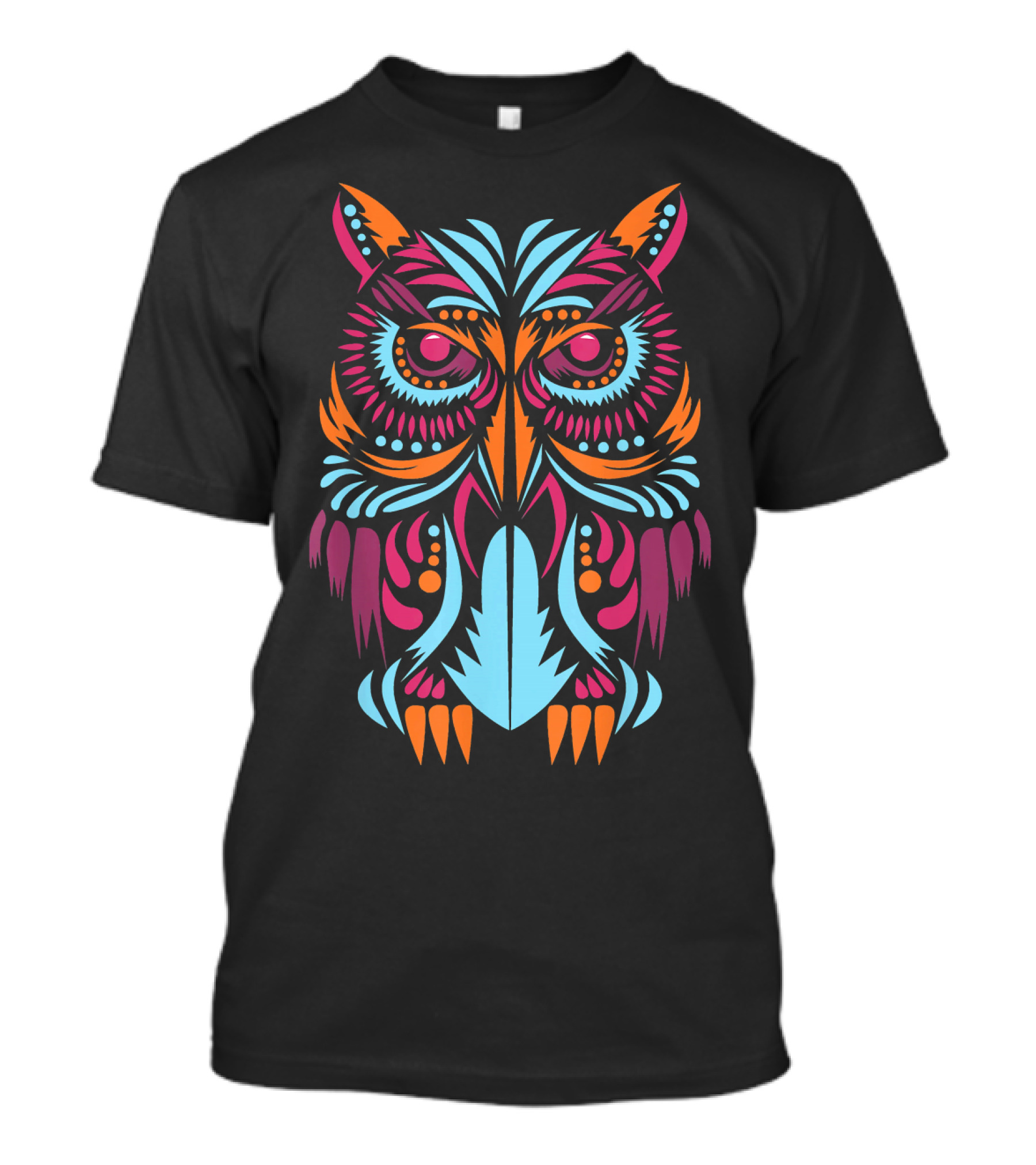 Majestic Colorful Owl Bird T-Shirt