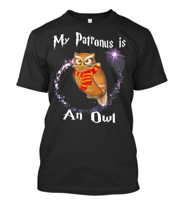 My Patronus Is An Owl Magic Owl With Glasses And Scarf T-Shirt
