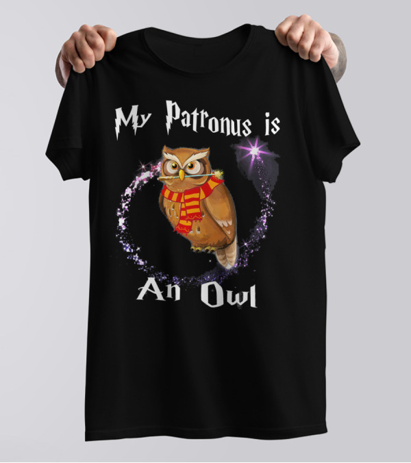 My Patronus Is An Owl Magic Owl With Glasses And Scarf T-Shirt