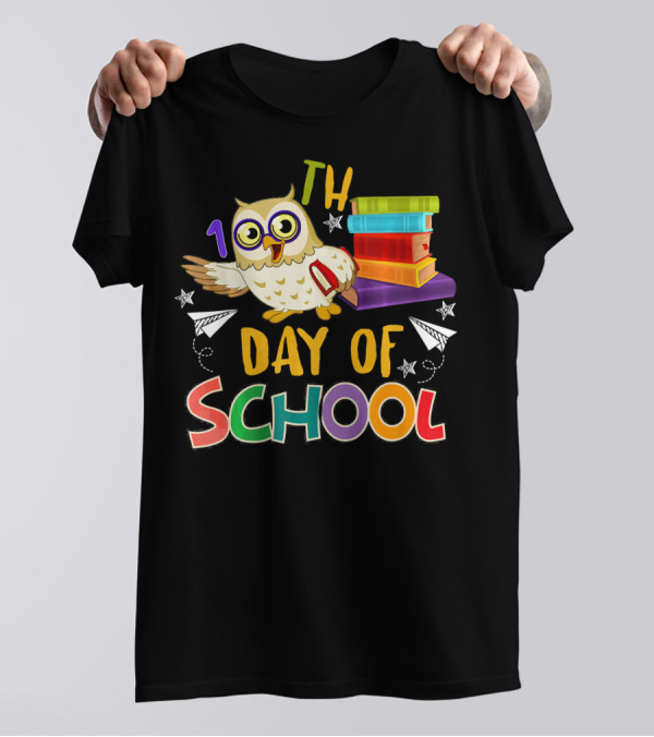 100th Day Of School Owl Teachers And Students T-Shirt