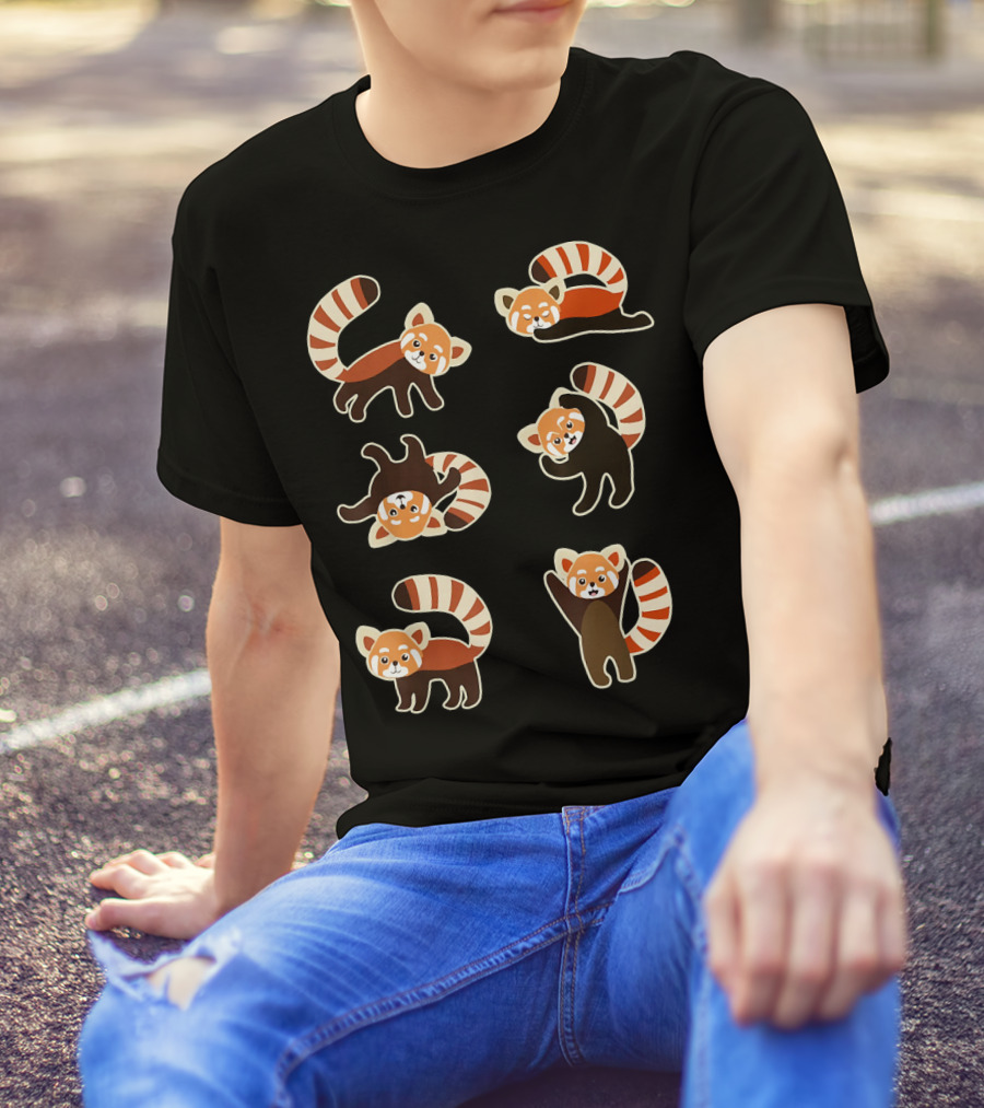 Red Panda Playful Poses Collection T-Shirt