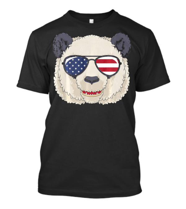 Panda 4th Of July Merica Sunglasses Patriotic Celebrations T-Shirt
