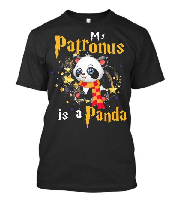 My Patronus Is A Panda With Magic Stars And Scarf T-Shirt