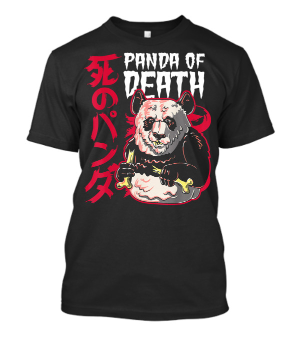 Panda Of Death Japanese Text T-Shirt
