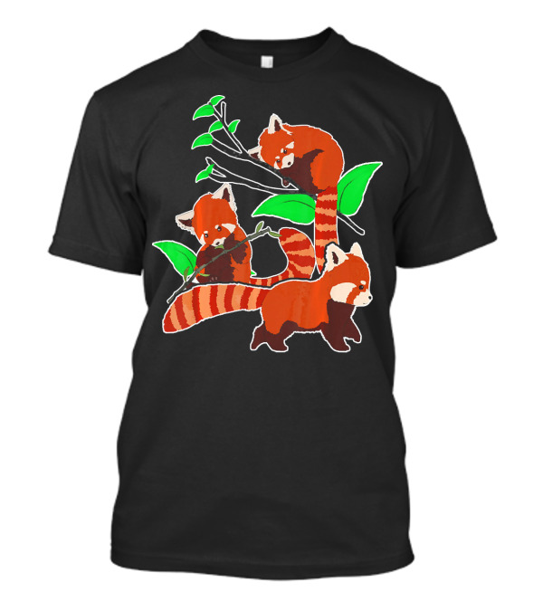Red Panda Red Panda Love Trio In Tree T-Shirt