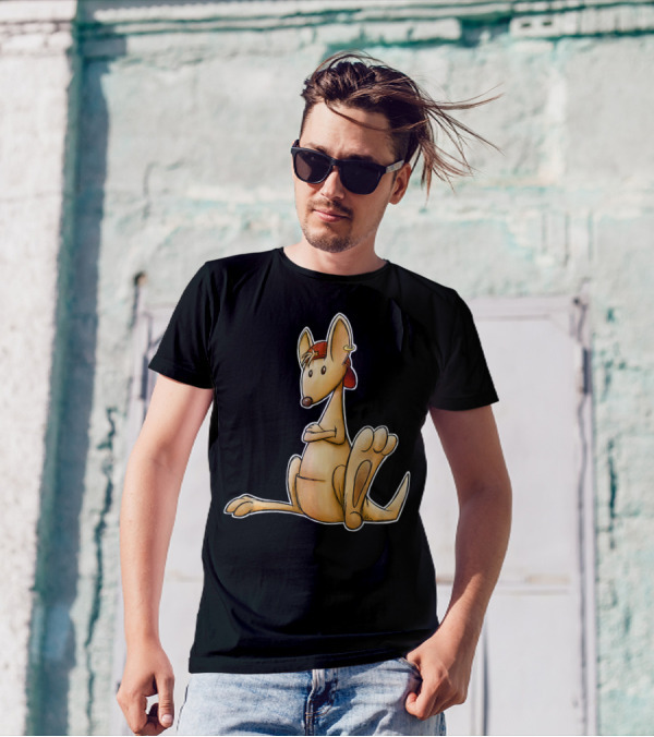 Rad Hiphop Kangaroo Street Art Illustration Cool T-Shirt