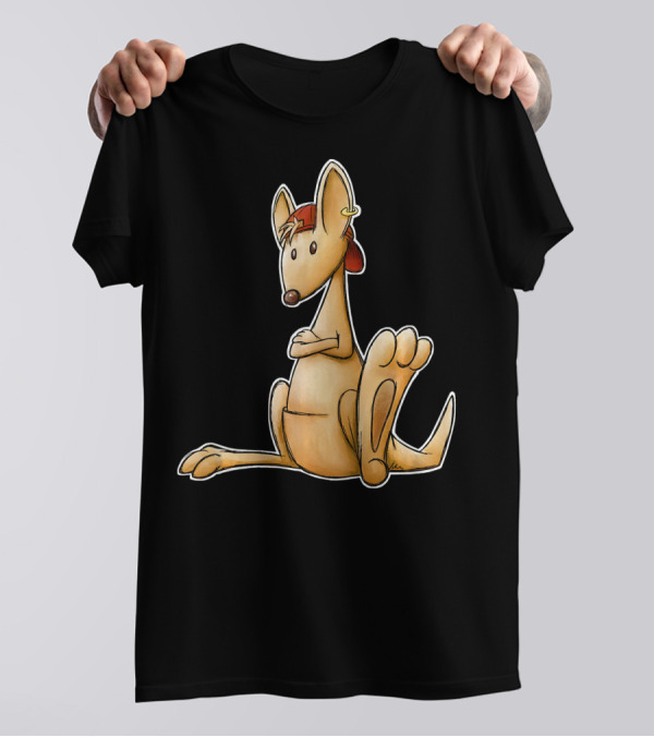 Rad Hiphop Kangaroo Street Art Illustration Cool T-Shirt