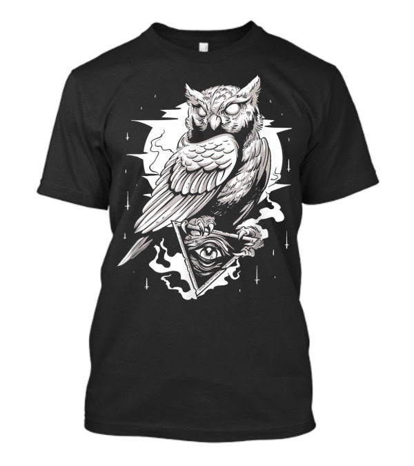 Owl Illuminati Pyramid Eye Secret T-Shirt