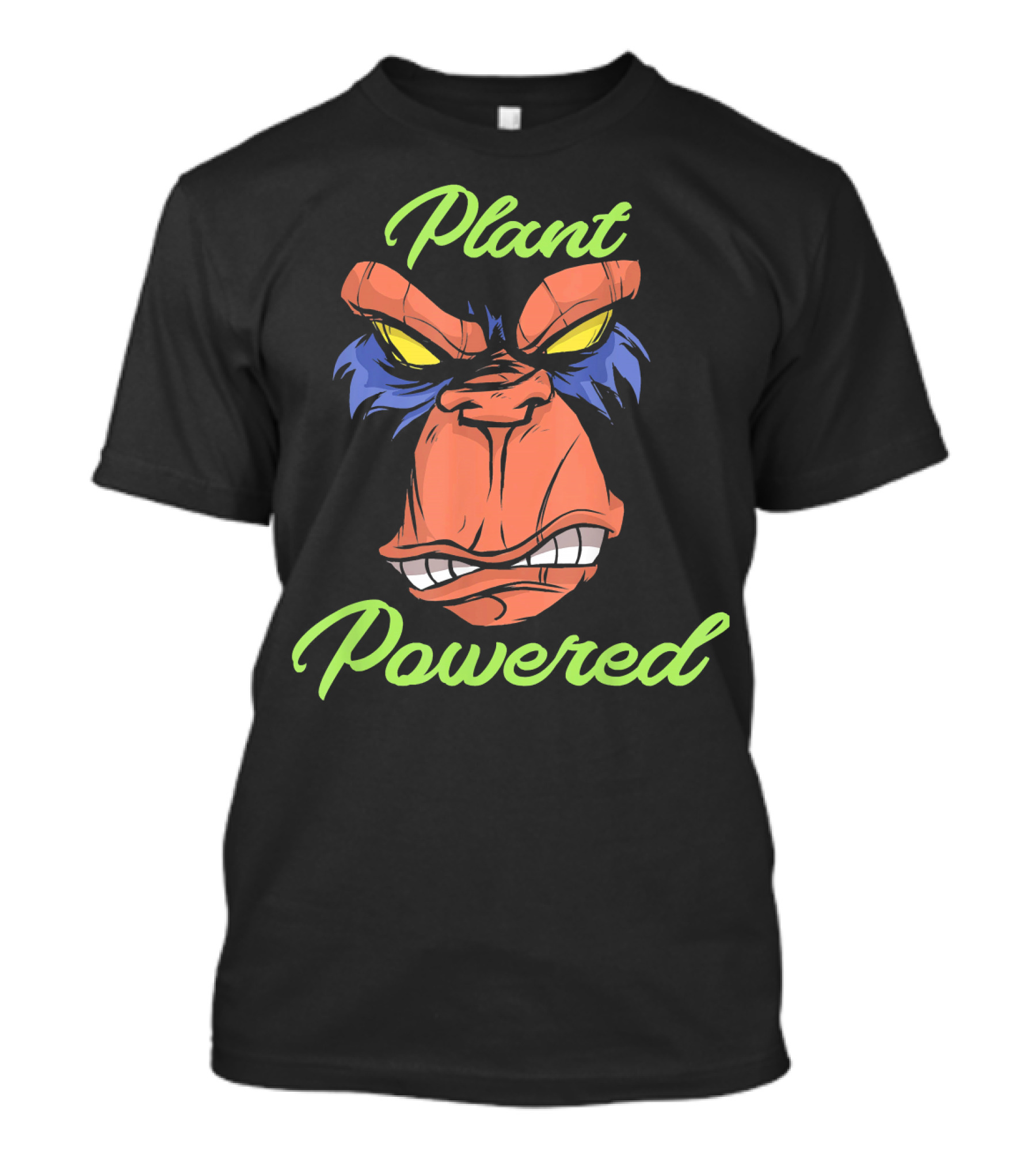 Plant Powered Vegan Gorilla Face T-Shirt