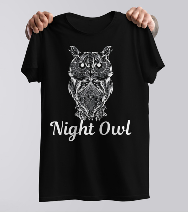 Night Owl Intricate Ornate Owl T-Shirt