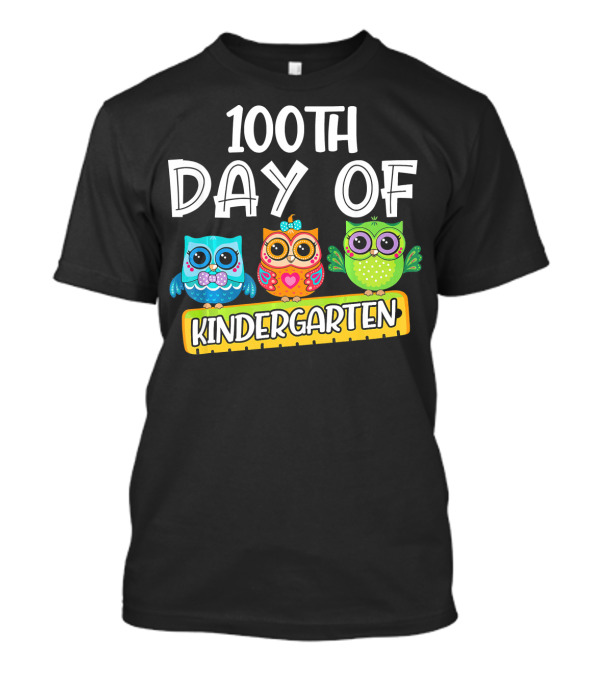 100th Day Of Kindergarten Owl Trio T-Shirt
